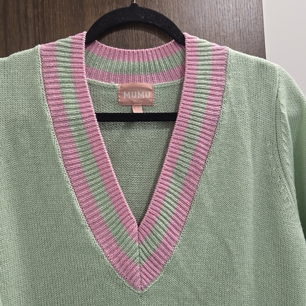 Show Me Your Mumu-Hartford Mint Courtside Sweater Dress-Size Small - Picture 4 of 17
